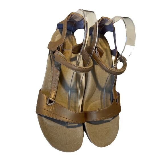 Teva Womens Brown Leather Open Toe Wedge Espadrille Sandals Size 9 US‎ - Picture 8 of 9